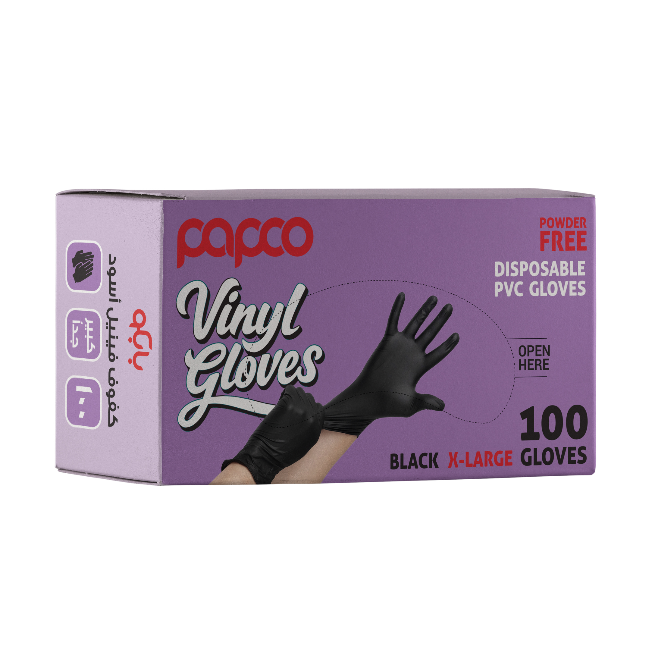Papco Gloves Black X-Large 100 Pcs