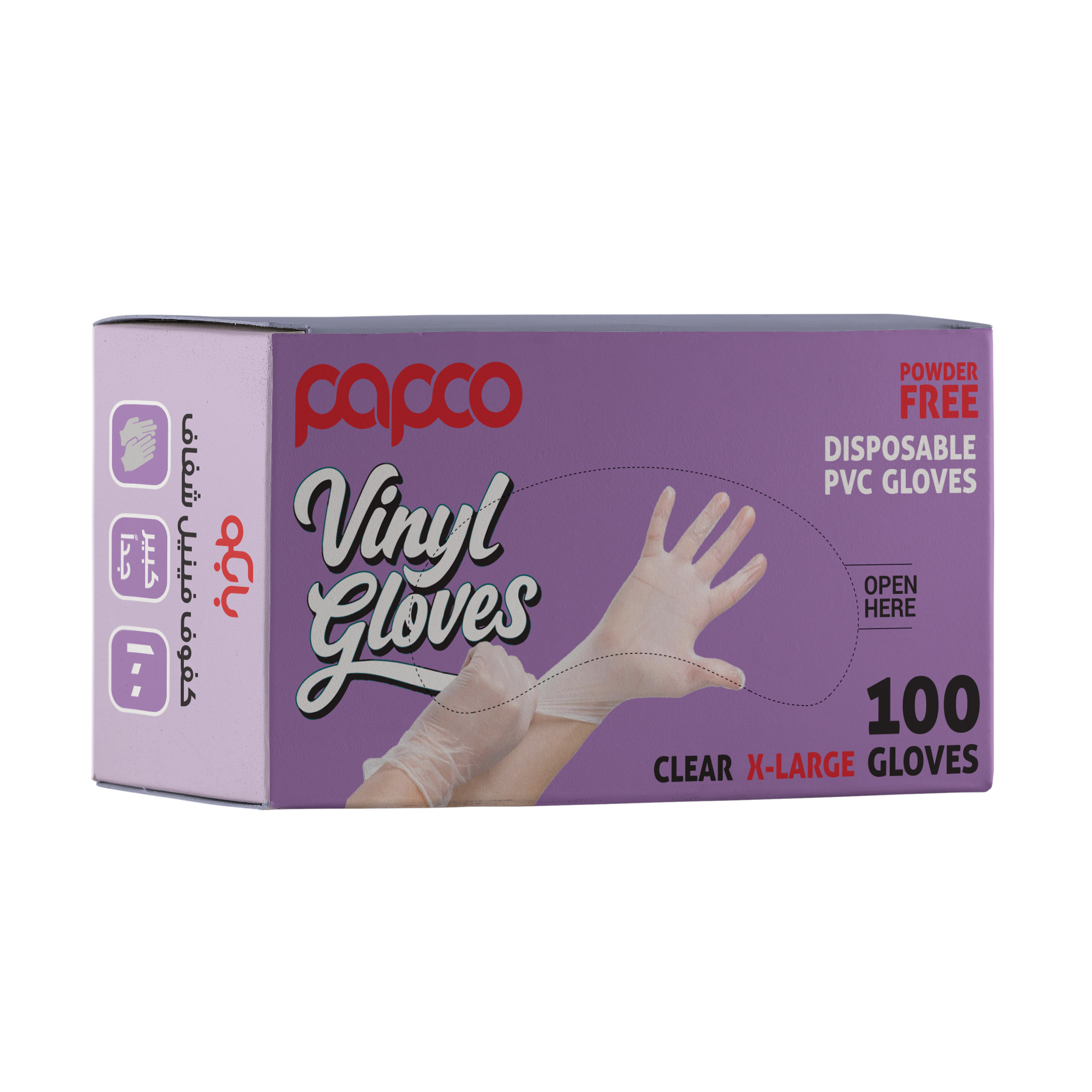 Papco Gloves Clear X-Large 100 Pcs
