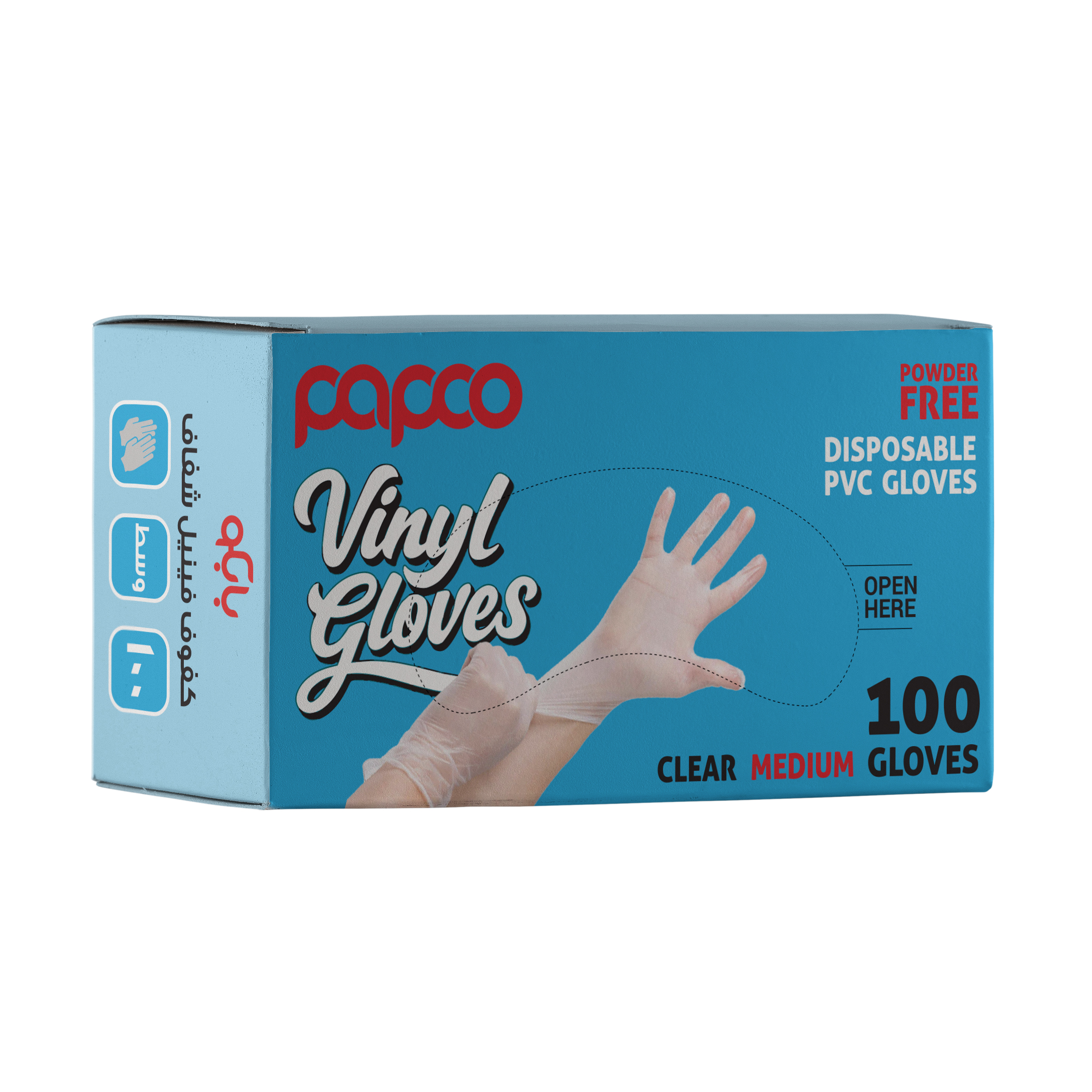 Papco Gloves Clear Medium 100 Pcs